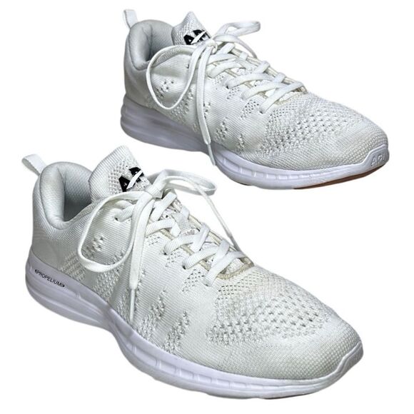APL - Women’s “TechLoom Pro” Running Shoe in White/Black/Gum - Size 11, White - Picture 11 of 15
